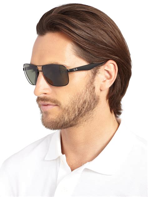 ray ban men's polarized square sunglasses